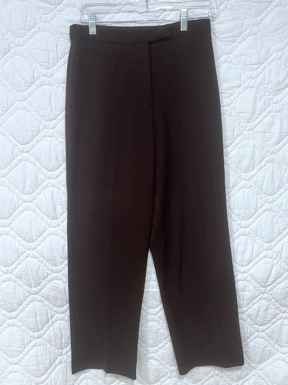 Pantology Women’s Pants – Brown Polyester Blend Straight Leg – Size 6P